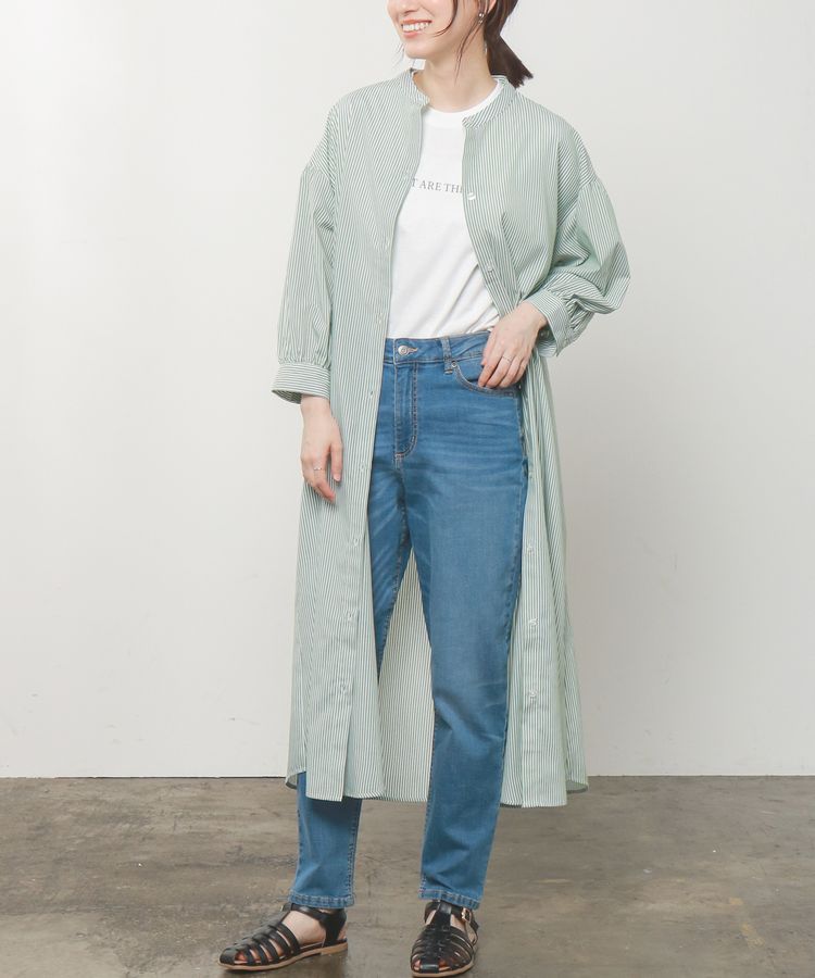 受注生産対応 Honeys シャツワンピース ロングワンピース