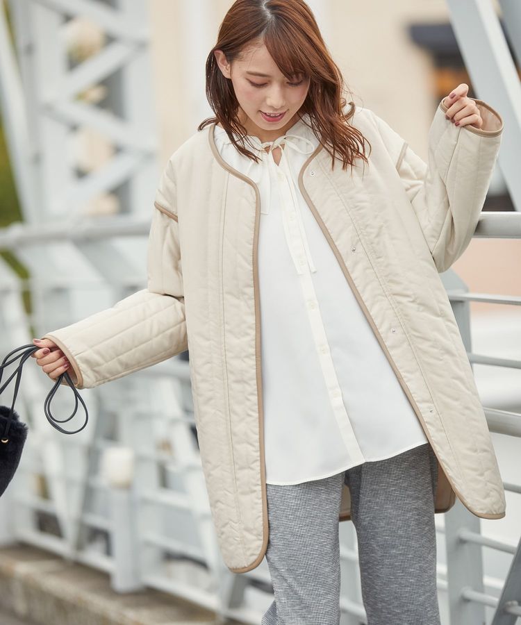 ハニーズ公式通販 縦キルトパイピングブルゾン アウター Honeys Online Shop レディースファッション通販 ハニーズ公式通販 縦キルトパイピングブルゾン アウター Honeys Online Shop レディースファッション通販