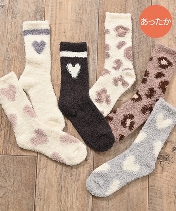 【Honeys公式 / ハニーズ】もこもこソックス レディース サックス×オフ プチプラ 【Honeys公式 / ハニーズ】もこもこソックス レディース サックス×オフ プチプラ