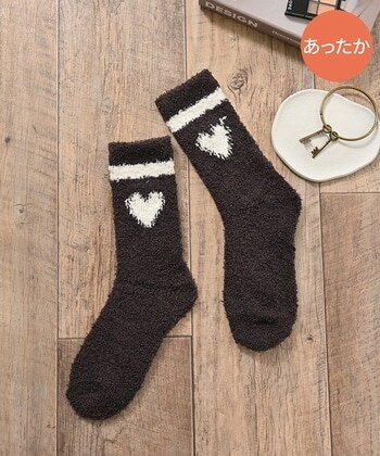 【Honeys公式 / ハニーズ】もこもこソックス レディース スミクロ/ハート プチプラ 【Honeys公式 / ハニーズ】もこもこソックス レディース スミクロ/ハート プチプラ