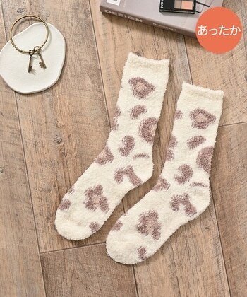 【Honeys公式 / ハニーズ】もこもこソックス レディース アイボリーヒョウ柄 プチプラ 【Honeys公式 / ハニーズ】もこもこソックス レディース アイボリーヒョウ柄 プチプラ