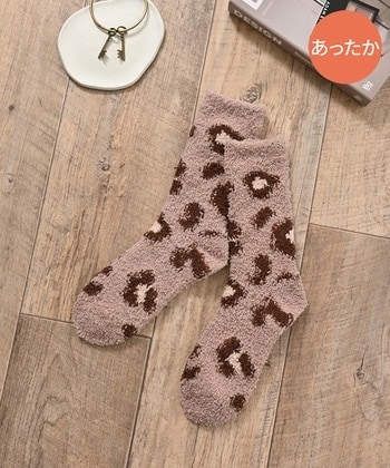 【Honeys公式 / ハニーズ】もこもこソックス レディース モカヒョウ柄 プチプラ 【Honeys公式 / ハニーズ】もこもこソックス レディース モカヒョウ柄 プチプラ