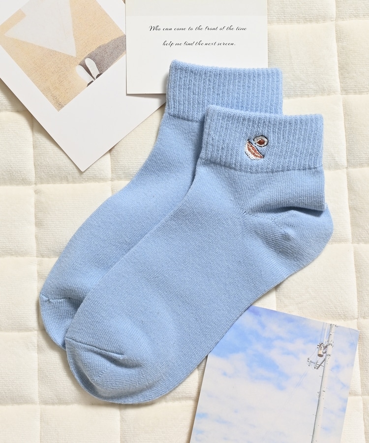 ワンポイントセミショート丈ソックス