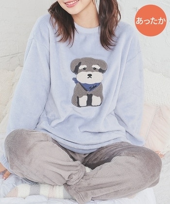 【Honeys公式 / ハニーズ】アニマル刺繍ルームウェア(上下セット) レディース S イヌ プチプラ 【Honeys公式 / ハニーズ】アニマル刺繍ルームウェア(上下セット) レディース S イヌ プチプラ