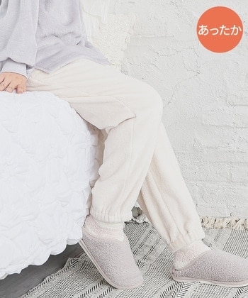 【Honeys公式 / ハニーズ】モコモコルームパンツ レディース Ｌ アイボリー プチプラ