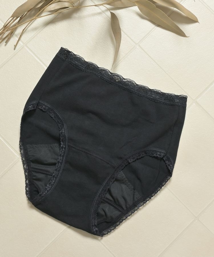 サニタリー、ショーツ2枚黒 L 日本製ふんわりサニタリーショーツ(2枚組) - 学校制服の通販なら