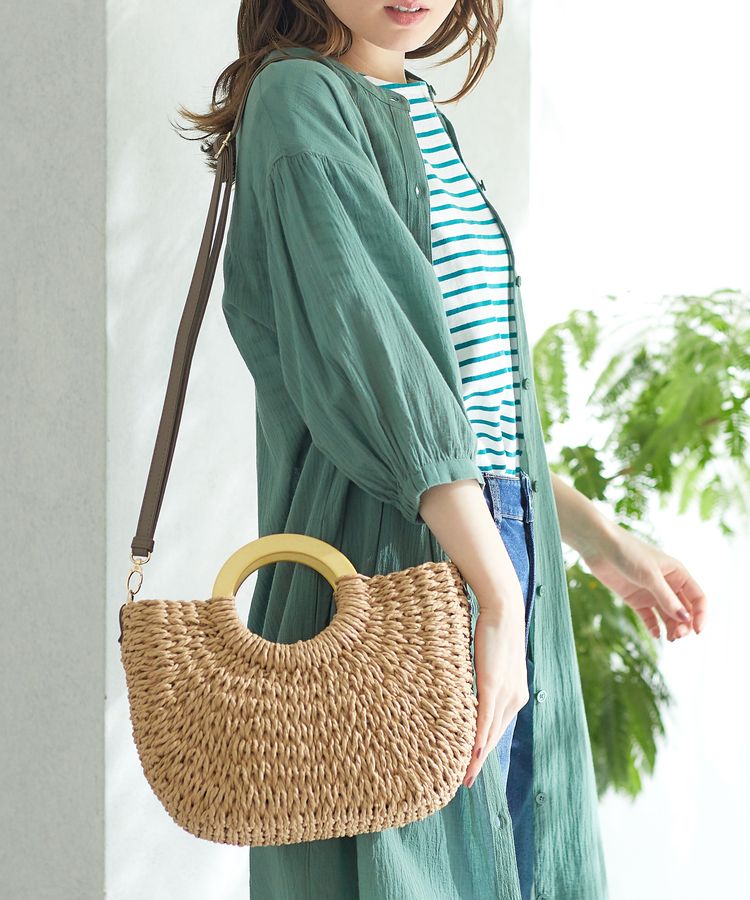 ハニーズ公式通販】リングハンドル雑材Bag: バッグ-Honeys Online