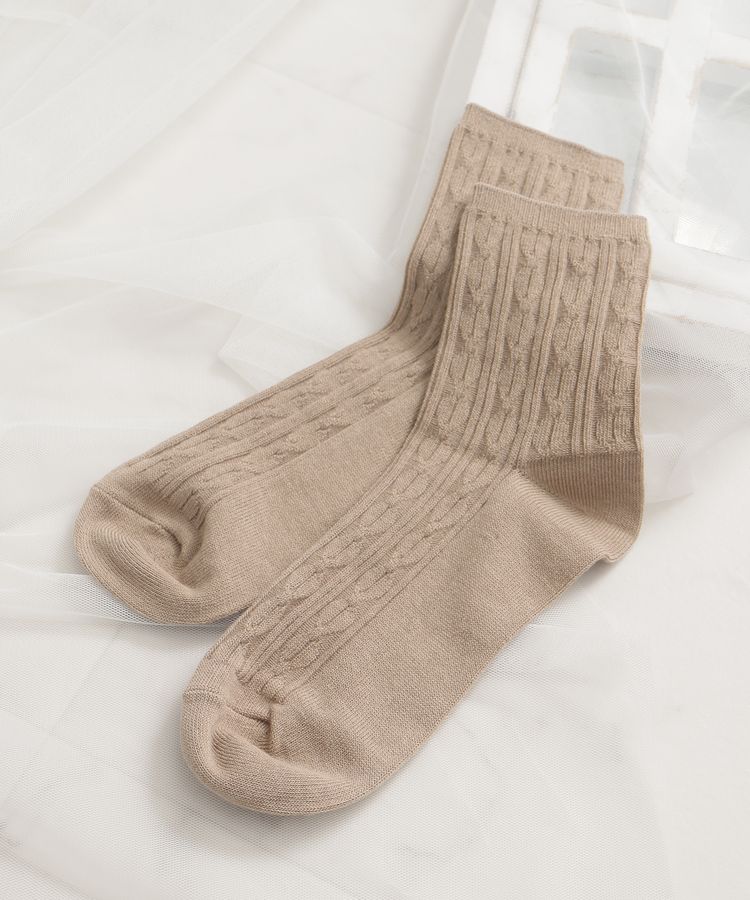 ハニーズ公式通販】ケーブル編クルー丈: ファッショングッズ－Honeys Online Shop－レディースファッション通販