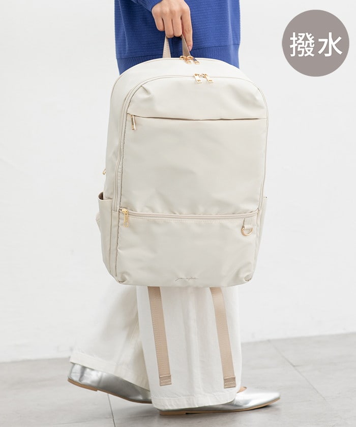【Honeys公式 / ハニーズ】多収納スクエアリュック レディース アイボリー プチプラ 【Honeys公式 / ハニーズ】多収納スクエアリュック レディース アイボリー プチプラ
