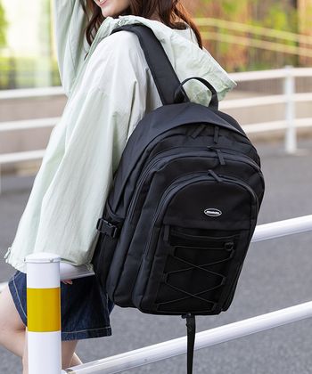 【Honeys公式 / ハニーズ】コード付大容量リュック レディース ブラック プチプラ 【Honeys公式 / ハニーズ】コード付大容量リュック レディース ブラック プチプラ