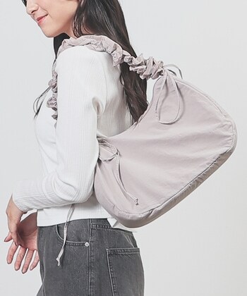 【Honeys公式 / ハニーズ】ギャザーショルダーバッグ レディース グレージュ プチプラ