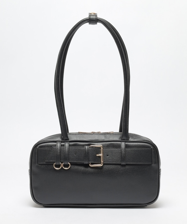 GOLDS♡フロントラッフルフリル♡肩出しオフショルトップス♡ブラック