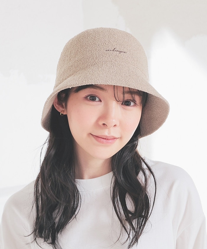【Honeys公式 / ハニーズ】サーモニットバケット レディース ベージュ×モカ プチプラ