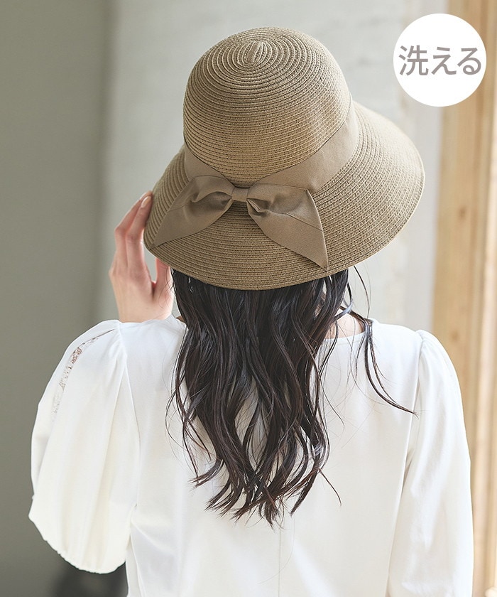 【Honeys公式 / ハニーズ】洗えてたためるつば広帽 レディース グレージュ プチプラ 【Honeys公式 / ハニーズ】洗えてたためるつば広帽 レディース グレージュ プチプラ