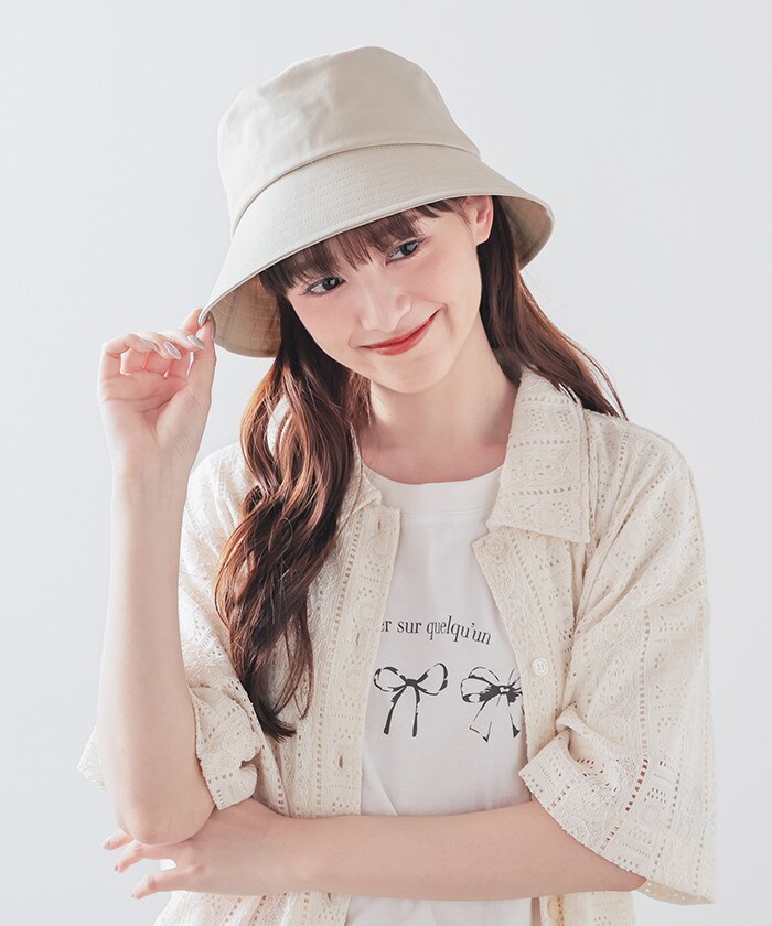 【Honeys公式 / ハニーズ】バケットハット レディース ベージュツイル プチプラ 【Honeys公式 / ハニーズ】バケットハット レディース ベージュツイル プチプラ