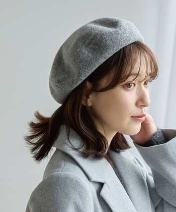 【Honeys公式 / ハニーズ】ウール混ベレー帽 レディース 杢グレー プチプラ 【Honeys公式 / ハニーズ】ウール混ベレー帽 レディース 杢グレー プチプラ