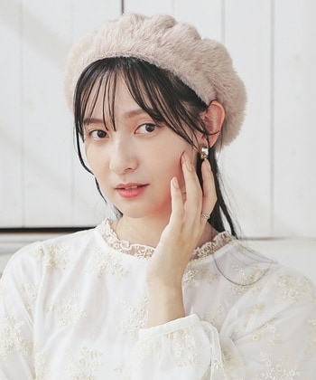 【Honeys公式 / ハニーズ】パール付シャギーベレー帽 レディース モカ プチプラ 【Honeys公式 / ハニーズ】パール付シャギーベレー帽 レディース モカ プチプラ