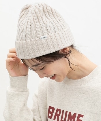 【Honeys公式 / ハニーズ】ケーブル編ニット帽 レディース アイボリー プチプラ 【Honeys公式 / ハニーズ】ケーブル編ニット帽 レディース アイボリー プチプラ