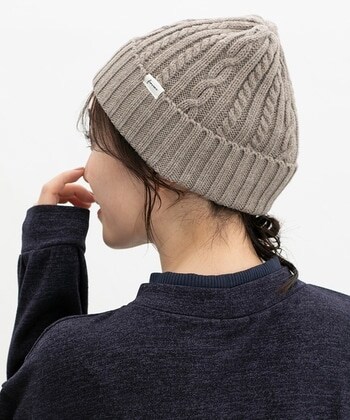 【Honeys公式 / ハニーズ】ケーブル編ニット帽 レディース 杢モカ プチプラ 【Honeys公式 / ハニーズ】ケーブル編ニット帽 レディース 杢モカ プチプラ