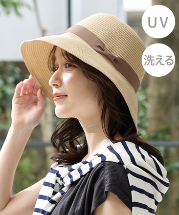 洗えてたためるつば広帽: ファッショングッズ｜ハニーズ公式通販