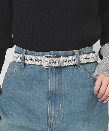 【Honeys公式 / ハニーズ】レース使い合皮ベルト レディース ブラウン プチプラ 【Honeys公式 / ハニーズ】レース使い合皮ベルト レディース ブラウン プチプラ