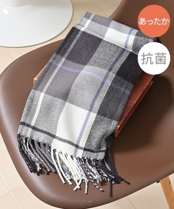 【Honeys公式 / ハニーズ】チェック柄マフラー レディース グレー×オフ プチプラ 【Honeys公式 / ハニーズ】チェック柄マフラー レディース グレー×オフ プチプラ