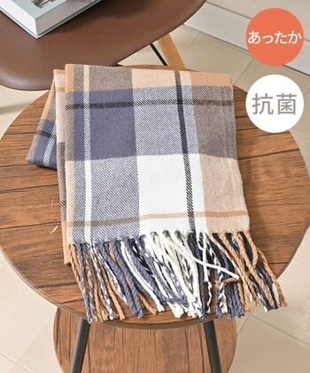 【Honeys公式 / ハニーズ】チェック柄マフラー レディース ブルー×ベージュ プチプラ 【Honeys公式 / ハニーズ】チェック柄マフラー レディース ブルー×ベージュ プチプラ
