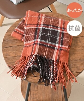 【Honeys公式 / ハニーズ】チェック柄マフラー レディース オレンジチェック プチプラ 【Honeys公式 / ハニーズ】チェック柄マフラー レディース オレンジチェック プチプラ