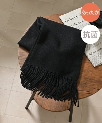 【Honeys公式 / ハニーズ】無地マフラー レディース ブラック プチプラ