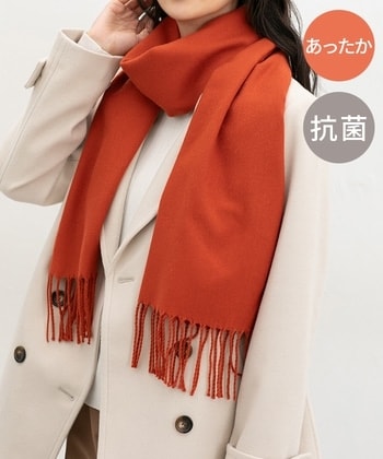 【Honeys公式 / ハニーズ】無地マフラー レディース オレンジ プチプラ