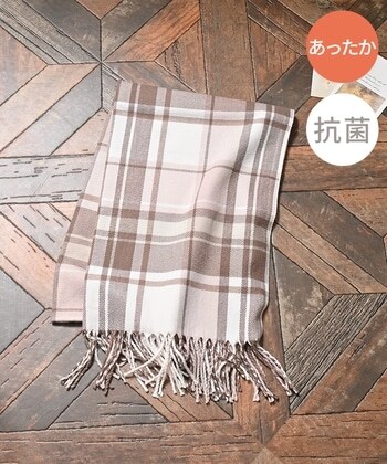 【Honeys公式 / ハニーズ】チェック柄ストール レディース ピンク×オフ プチプラ