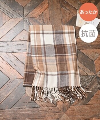 【Honeys公式 / ハニーズ】チェック柄ストール レディース ベージュ×チャ プチプラ