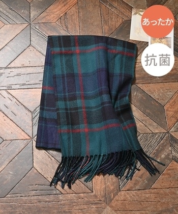 【Honeys公式 / ハニーズ】チェック柄ストール レディース コン×グリーン プチプラ