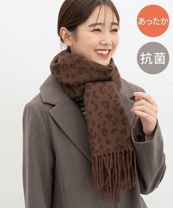 【Honeys公式 / ハニーズ】ヒョウ柄マフラー レディース ブラウン プチプラ