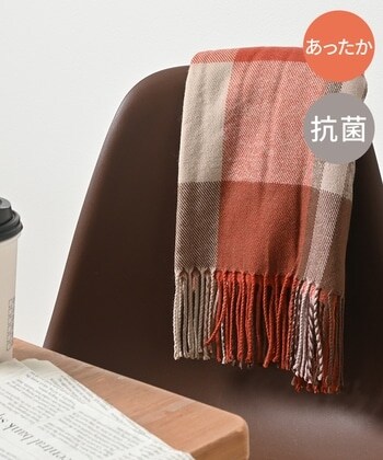 【Honeys公式 / ハニーズ】チェック柄ストール レディース オレンジチェック プチプラ