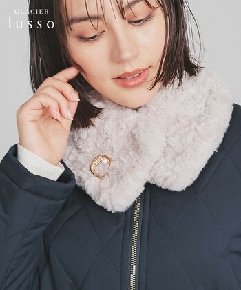 【Honeys公式 / ハニーズ】ブローチ付ティペット レディース グレージュ プチプラ