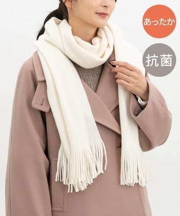 【Honeys公式 / ハニーズ】ニットマフラー レディース アイボリー プチプラ 【Honeys公式 / ハニーズ】ニットマフラー レディース アイボリー プチプラ