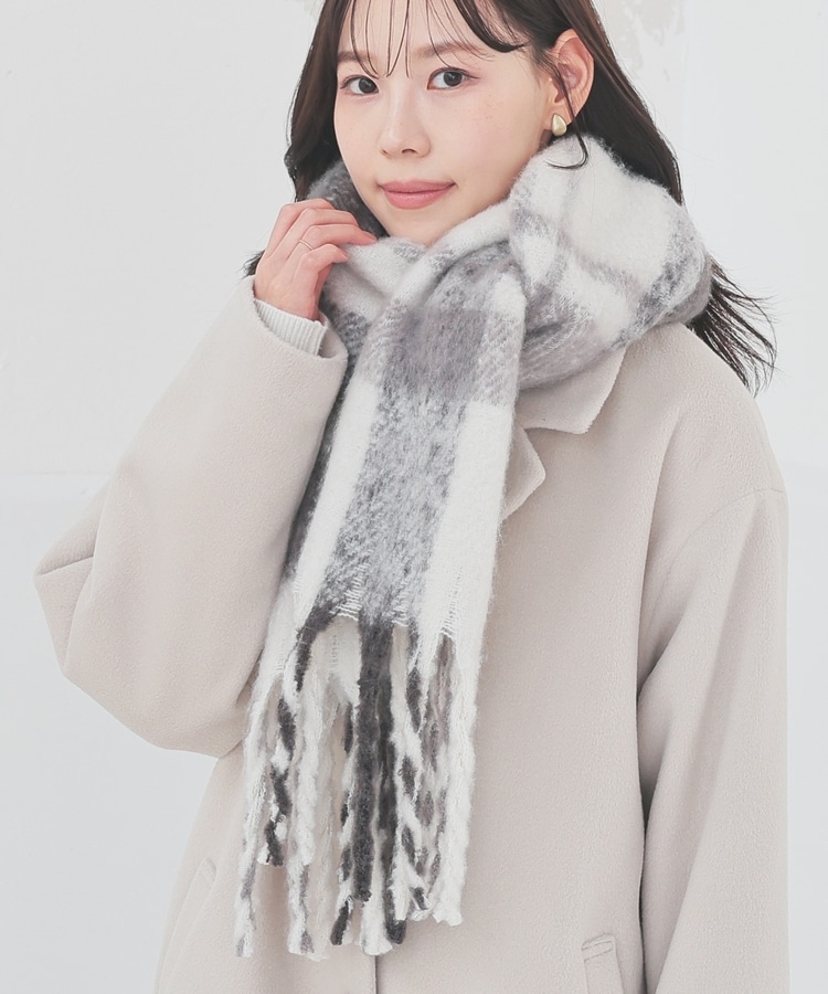 太フリンジマフラー・柄: ファッショングッズ｜ハニーズ公式通販
