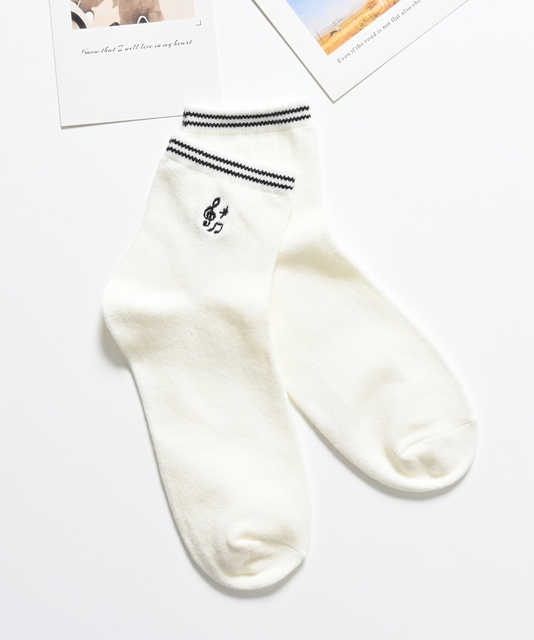 新品 エイムレオンドレ 刺繍 ワンポイントラインソックス AIMÉ LEON DORE 刺繍ワンポイント ラインソックス 3足セット 3足セット