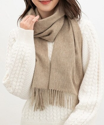 【Honeys公式 / ハニーズ】ウールマフラー レディース 杢ベージュ プチプラ