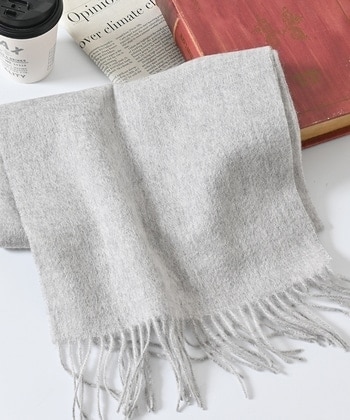 【Honeys公式 / ハニーズ】ウールマフラー レディース ライトグレー プチプラ