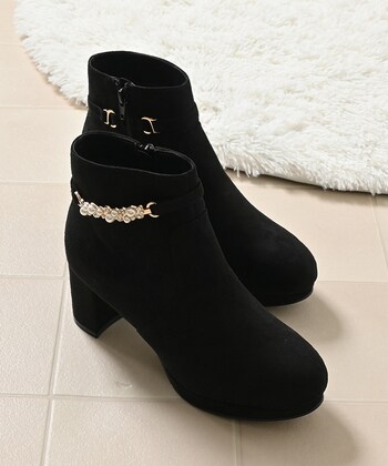 【Honeys公式 / ハニーズ】パール付２ｗａｙブーツ レディース Ｌ ブラック プチプラ