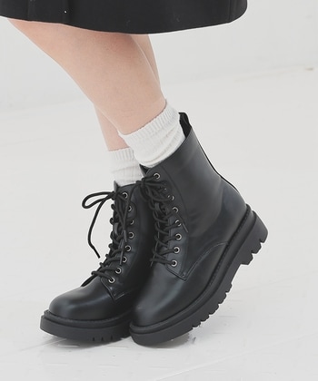 厚底レースアップブーツ: シューズ｜ハニーズ公式通販