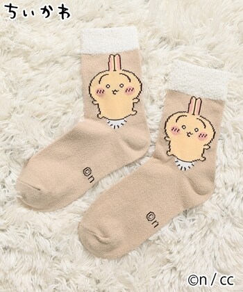 【Honeys公式 / ハニーズ】ちいかわ/なめらかクルー丈ソックス レディース うさぎ プチプラ 【Honeys公式 / ハニーズ】ちいかわ/なめらかクルー丈ソックス レディース うさぎ プチプラ