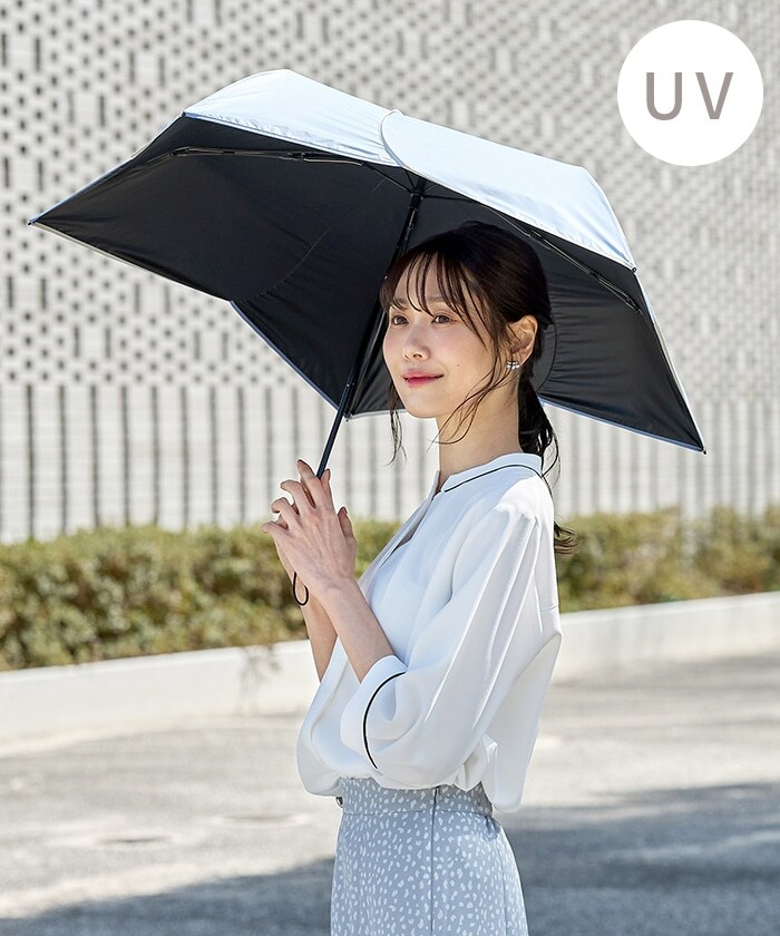【Honeys公式 / ハニーズ】晴雨兼用折り畳み傘/パイピング レディース ネイビー プチプラ 【Honeys公式 / ハニーズ】晴雨兼用折り畳み傘/パイピング レディース ネイビー プチプラ
