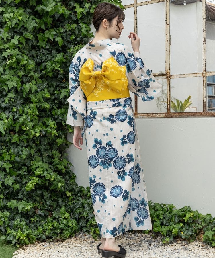 浴衣 オフ×ブルー
