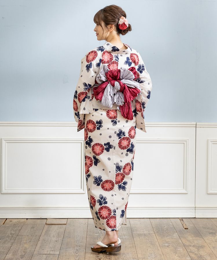 浴衣 オフ×アカ