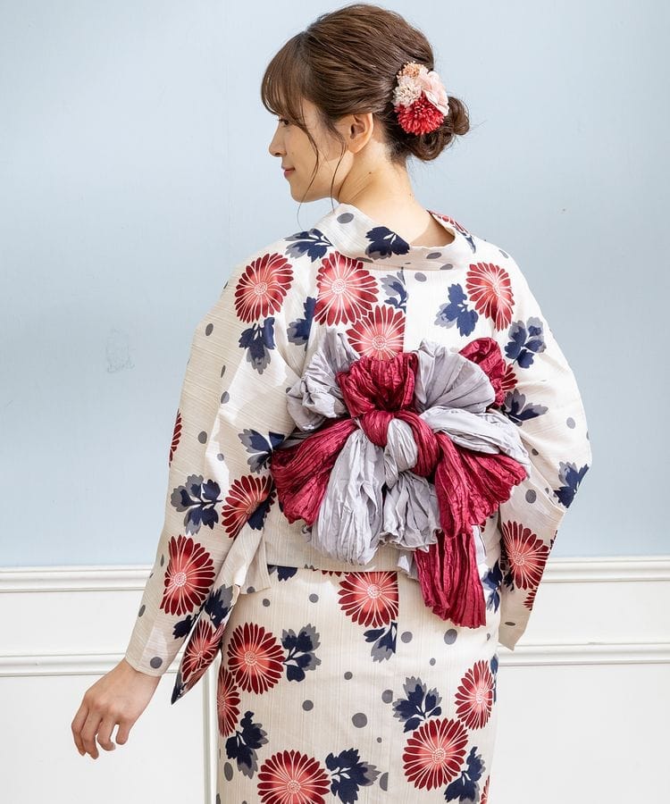 浴衣 オフ×アカ