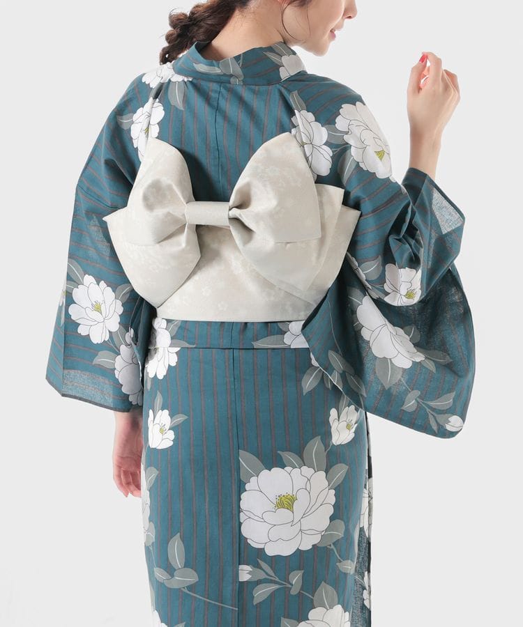 浴衣 ブルーストライプ