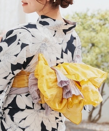 おまかせ下駄＋おまかせ白兵児帯つき◆◆ノー皺加工最高級カルキュロ◆変わり織り 浴衣 3点セット（浴衣/兵児帯/下駄） 2024 灰色系 グレー 白